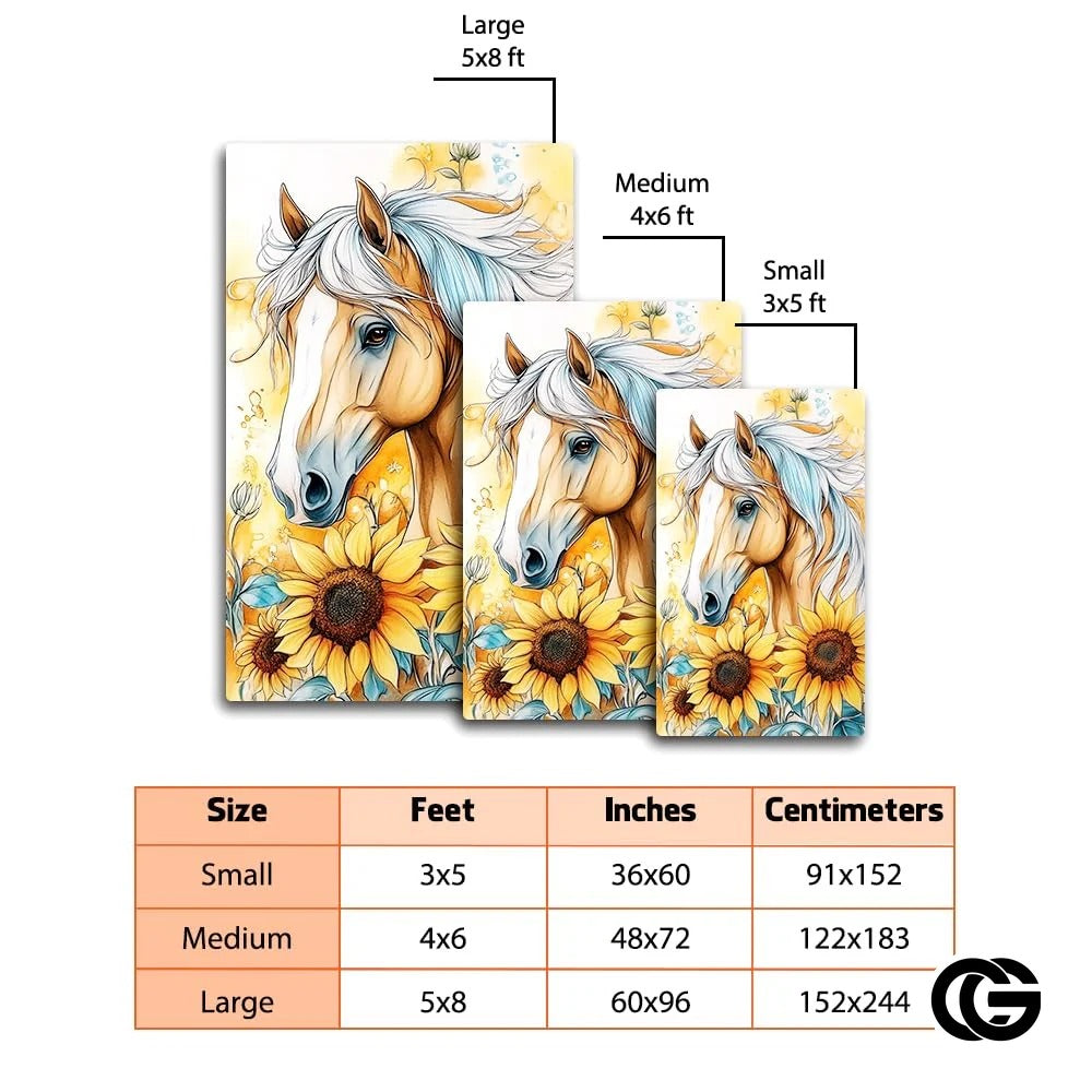 Custom Running Horse Doormat with Non Slip Backing