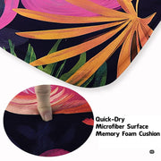Non-slip grip backing texture and resilient construction of flamingo area rug. - thumbnail image 6 of 7