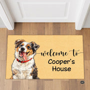 Personalized Pet Dog Welcome Door Mat with Photo and Name (A01)
