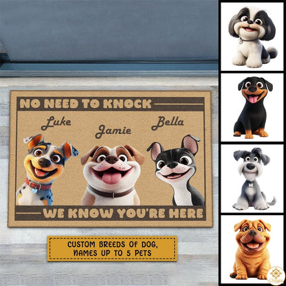 Personalized Dog Doormat with Custom Photo and Name