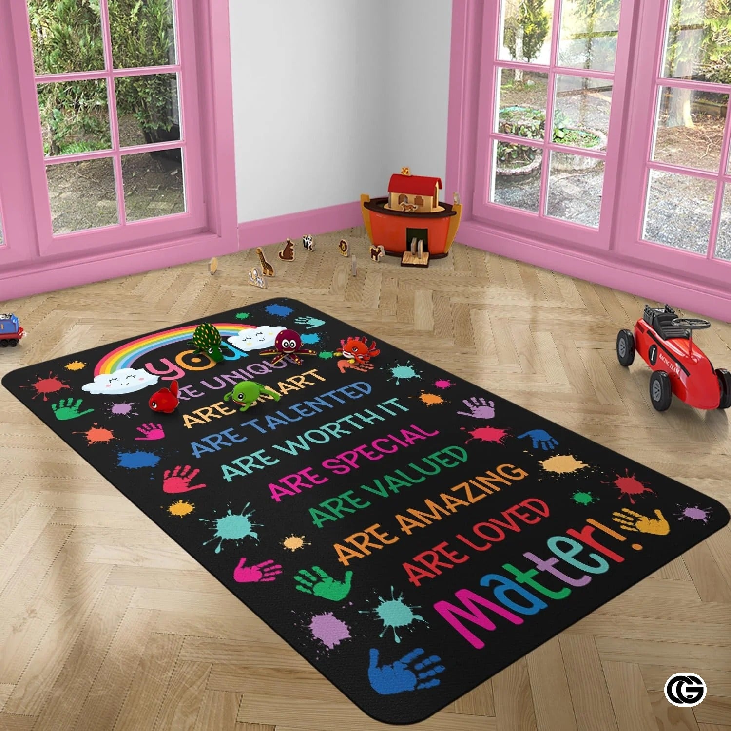 Custom Family Name Welcome Doormat for Front Door and Entryway - You Are