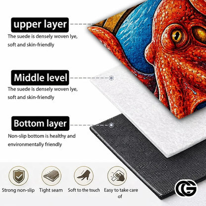 Custom Octopus Welcome Mat with Sea Monster and Name
