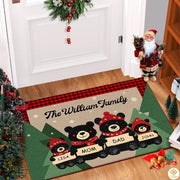Personalized Christmas Doormat with Family Name and Address