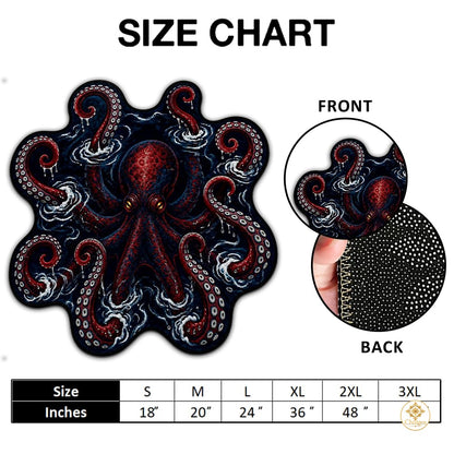 Custom Octopus Welcome Mat with Sea Monster Design