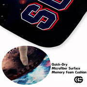 Custom Vintage Baseball Area Rug with Non Slip Carpet Backing