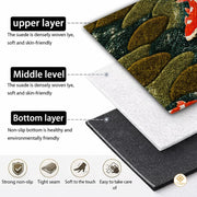Custom Koi Fish Shaped Welcome Mat for Bedroom and Living Room