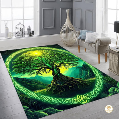 Custom Tree of Life Doormat with Celtic Pattern and Non Slip Backing - Tree-ds25