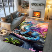 Styling inspiration featuring the dragon area rug in a serene reading lounge setting. - thumbnail image 5 of 7