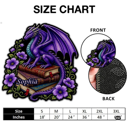 Custom Dragon Shaped Area Rug, Personalized Library Western Dragon Shaped Floor Mat Book Rug, Non-Slip Reading Room Carpet for Living Room, Bedroom, Dorm, Kids Room, Fans Lover (D8)