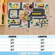 Custom Road Map Area Rug
