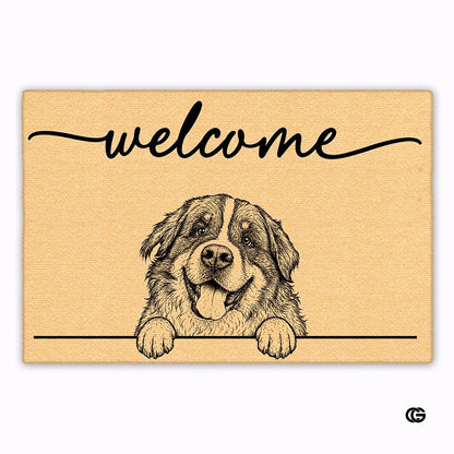 Personalized Pet Dog Welcome Door Mat with Photo and Name (A02)
