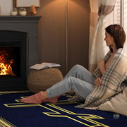 Personalized Orthodox Christian Area Rug, Custom Eastern Orthodox Russian Greek Byzantine Non-Slip Rug for Women Men, IC XC Nika Cross Mat for Living Room, Bedroom, Church Decor (D1)