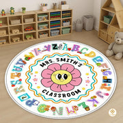 Custom Educational Welcome Mat with ABC and Feelings Design