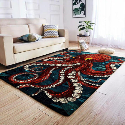 Custom Octopus Welcome Mat for Front Door and Entryway