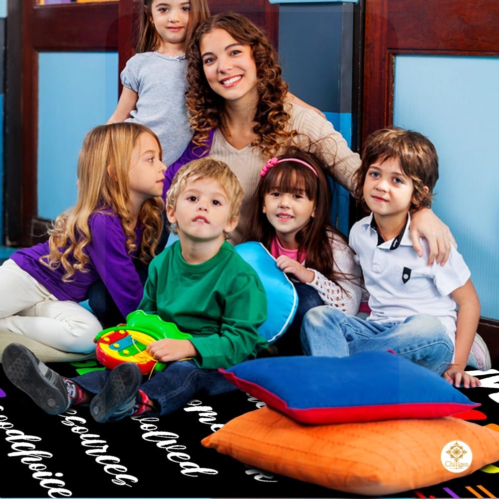 Custom Mathematics Classroom Rug for School and Playroom