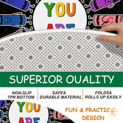 Custom Feelings Wheel Welcome Mat for Classroom and Office