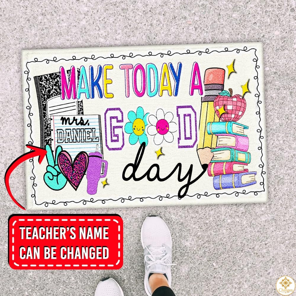 Custom Classroom Welcome Mat for Teachers and School Entryway