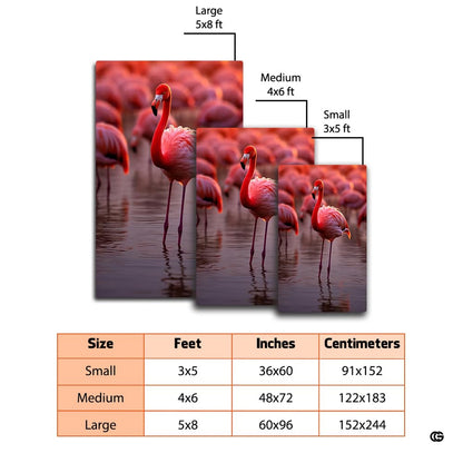 Soft low-pile microfiber fabric and foam cushioning detail of flamingo rug - thumbnail image 3 of 7
