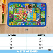 Custom Road Map Welcome Mat with Name and Streets - A3