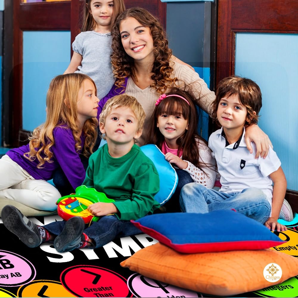 Custom Mathematics Education Rug for Classroom and Playroom