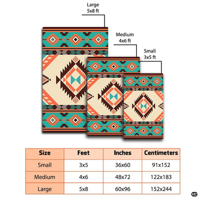 Living room setting styled with a Southwestern geometric tribal area rug under modern furnishings. - thumbnail image 2 of 7