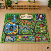 Custom Road Map Welcomemat with Kids Street and Car Play Design - Map 7