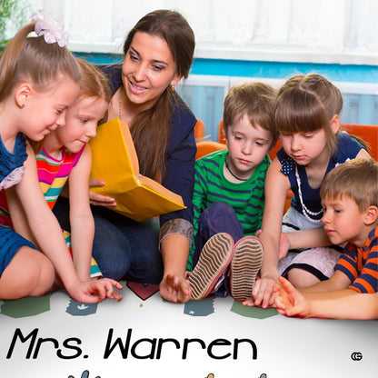 Anti-slip dot backing and clean hemmed edge stitching on boho rainbow classroom rug - thumbnail image 4 of 10