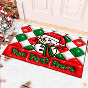 Personalized Christmas Doormat with Family Name and Address
