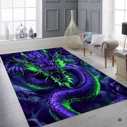 Fantasy dragon art piece introducing bold purple tones and glowing accents to a home gaming setup. - thumbnail image 6 of 8