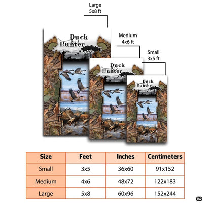 Anti-slip dot backing and hemmed edge stitching on hunting waterfowl area rug - thumbnail image 4 of 8