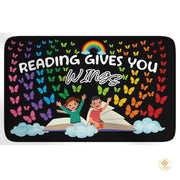 Custom Reading Rug with Floral and Butterfly Design - Butterflies