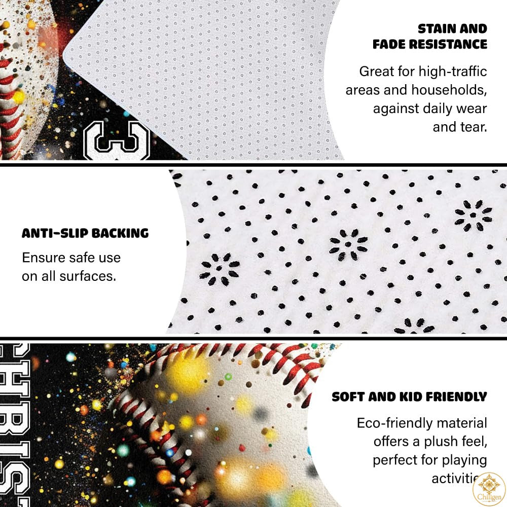 Baseball Area Rug