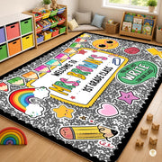 Custom Composition Notebook Classroom Rug for Kids