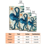 Custom Octopus Welcome Mat for Coastal Home and Entryway