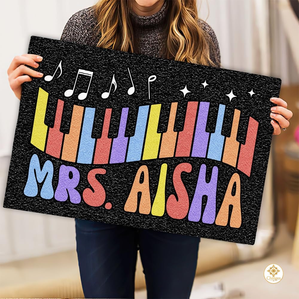 Personalized Teacher Doormat for Classroom and Back to School