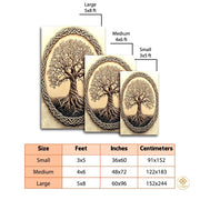 Custom Celtic Tree of Life Welcome Mat for Entryway and Living Room