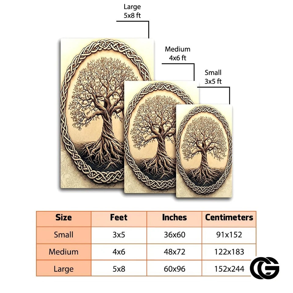 Custom Celtic Tree of Life Welcome Mat for Entryway and Living Room