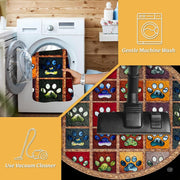 Custom Dog Paw Round Rug Patchwork Area Rug for Pet Lovers (1, A4)