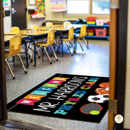 Custom Teacher Welcome Doormat for Classroom and School Gym