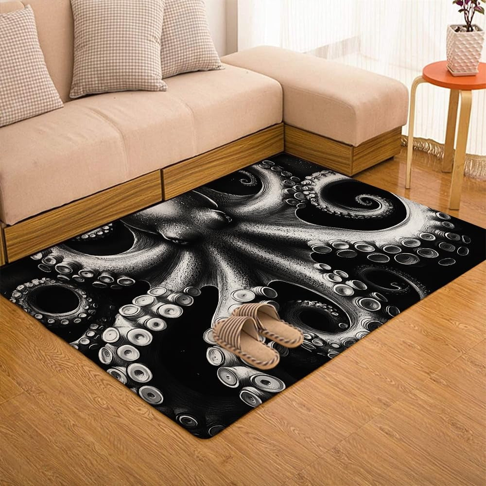 Custom Octopus Welcome Mat for Entryway and Living Room