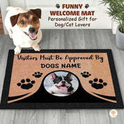 Personalized Dog Welcome Mat with Custom Pet Photo