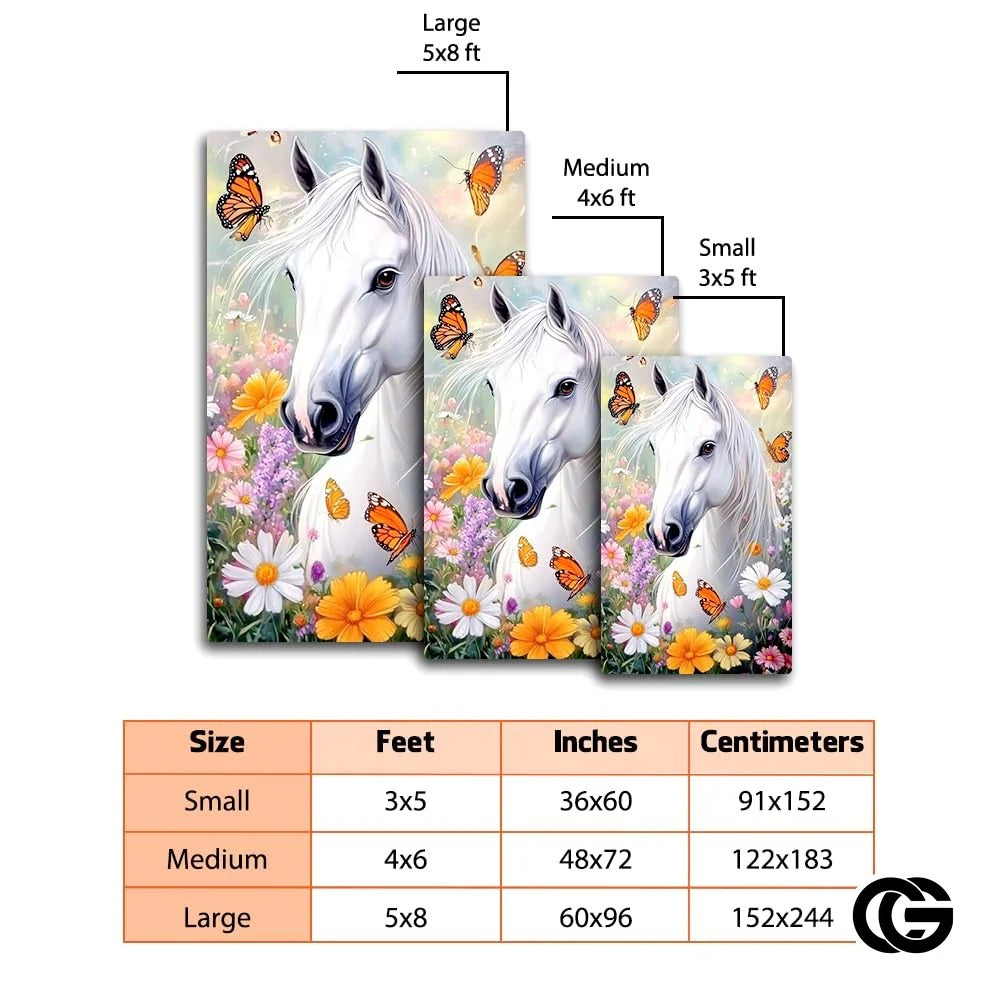 Custom Running Horse Welcome Mat for Living Room and Bedroom