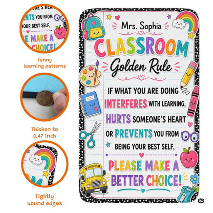 Detailed view of soft pile corner and kawaii school supplies on classroom rug. - thumbnail image 7 of 7