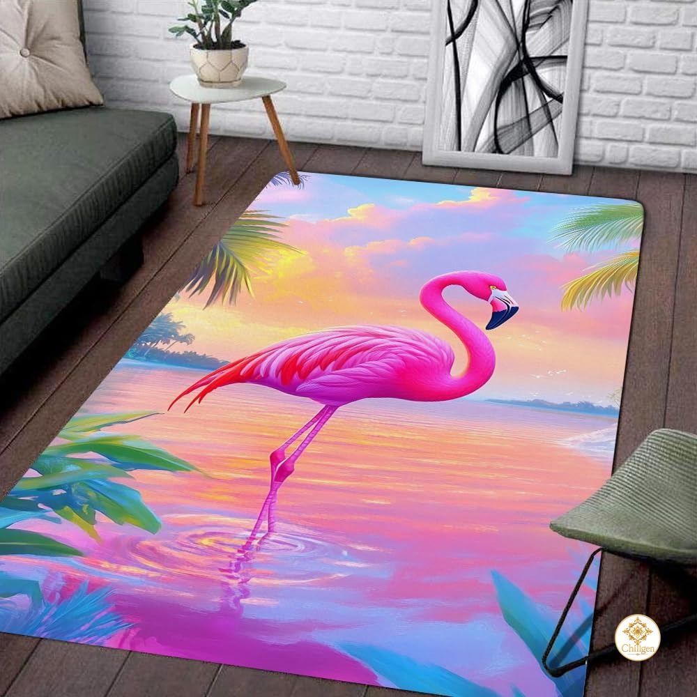 Custom Flamingo Welcome Doormat for Front Door and Entryway