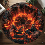 Custom Halloween 3D Effect Optical Illusion Spooky Round Rug (D8)