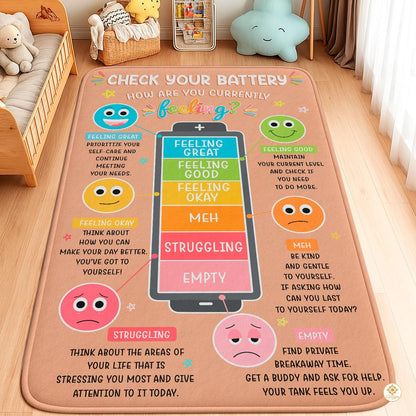Custom Calming Corner Welcome Mat for Classroom and School