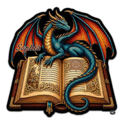 Custom Dragon Shaped Area Rug, Personalized Library Western Dragon Shaped Floor Mat Book Rug, Non-Slip Reading Room Carpet for Living Room, Bedroom, Dorm, Kids Room, Fans Lover (D5)