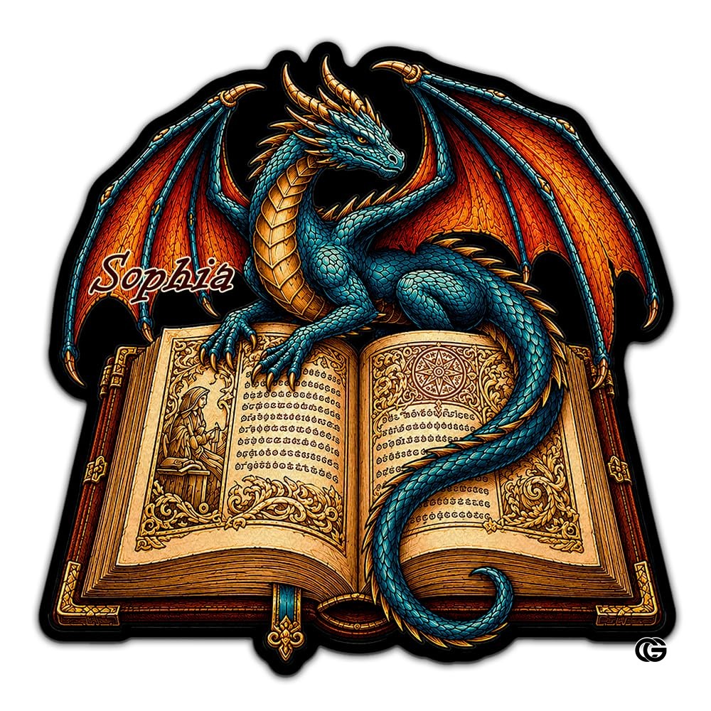 Custom Dragon Shaped Area Rug, Personalized Library Western Dragon Shaped Floor Mat Book Rug, Non-Slip Reading Room Carpet for Living Room, Bedroom, Dorm, Kids Room, Fans Lover (D5)