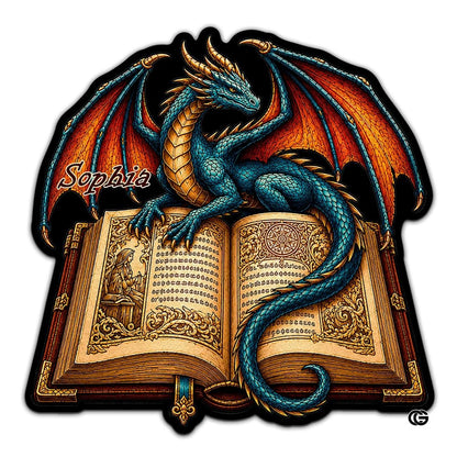 Custom Dragon Shaped Area Rug, Personalized Library Western Dragon Shaped Floor Mat Book Rug, Non-Slip Reading Room Carpet for Living Room, Bedroom, Dorm, Kids Room, Fans Lover (D5)
