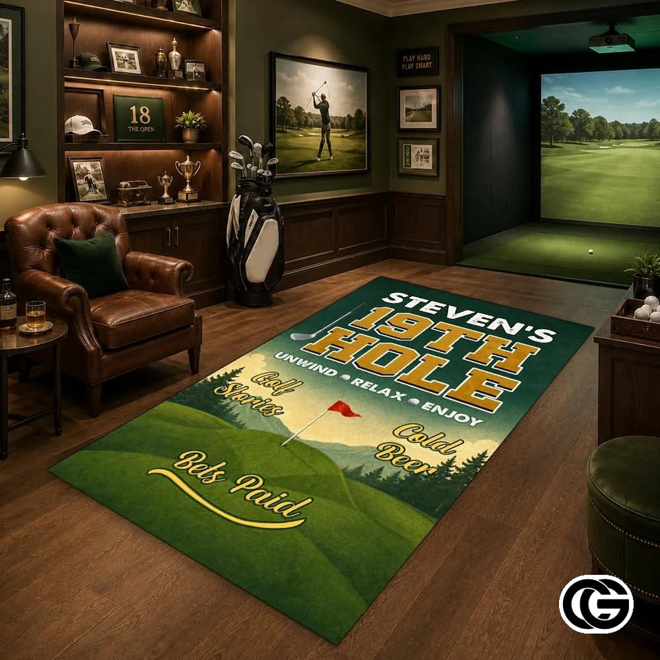 Custom Golf Welcome Mat for Front Door and Entryway - Style 10